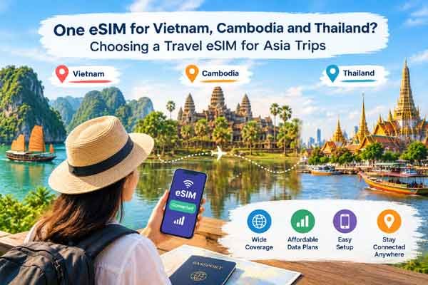 One eSIM for Vietnam, Cambodia and Thailand? Choosing a Travel eSIM for Asia Trips